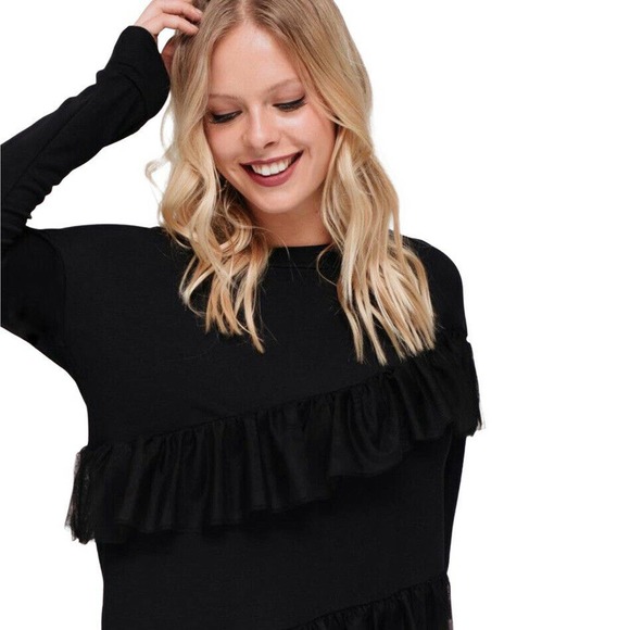 Nordstrom Sweaters - Plieone Nordstrom Ruffle Detail Sweatshirt sz XL